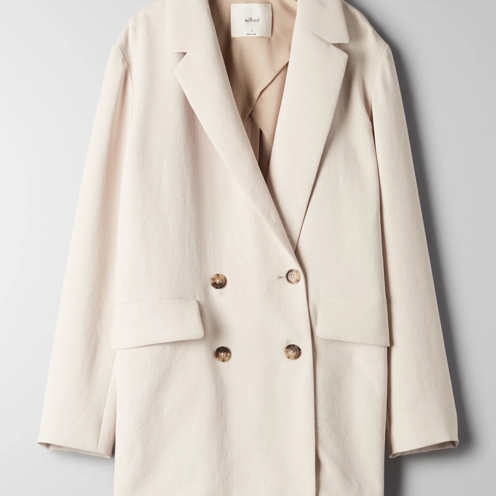 Wilfred Cream Double-Breasted Coat